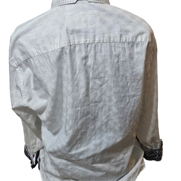 7 Downie St Mens Button Down Shirt Size 4 (Med) White - Picture 2 of 12